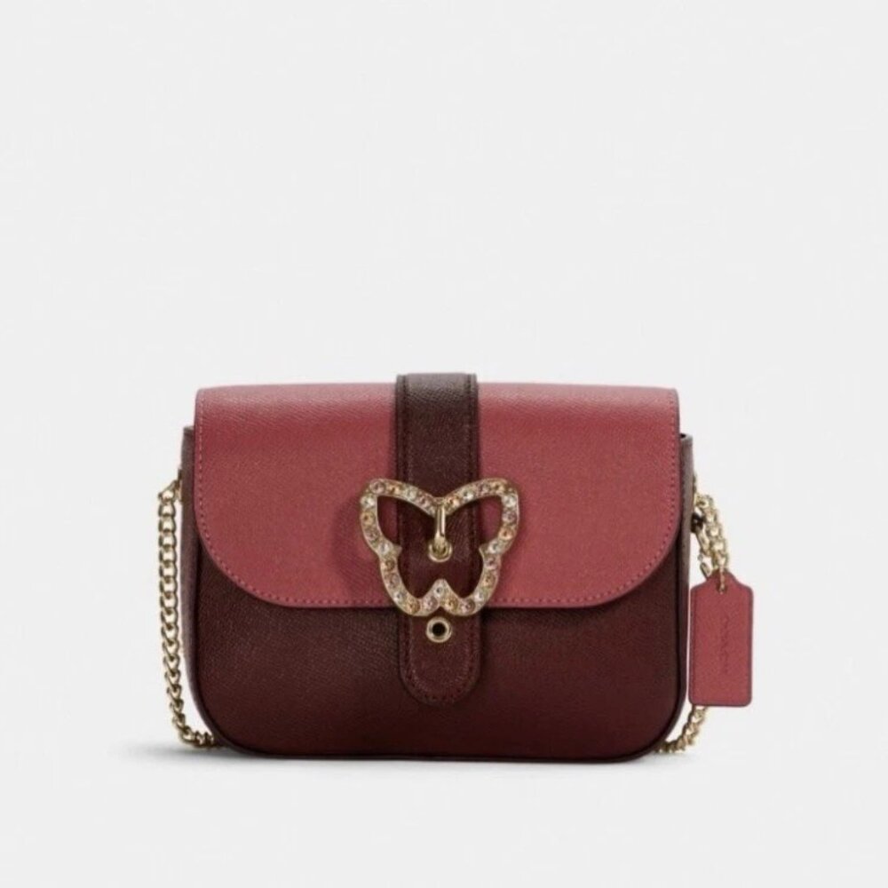 Coach Gemma Crossbody Bag in Colorblock with Butterfly Buckle (C6796)